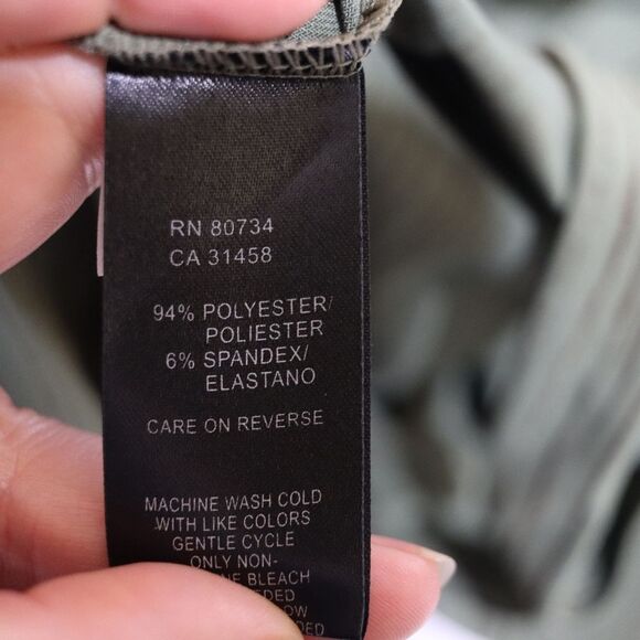 BCBGMaxAzria Red and Green Y2K Boho Hippie Wrap Sundress LG - Picture 13 of 13